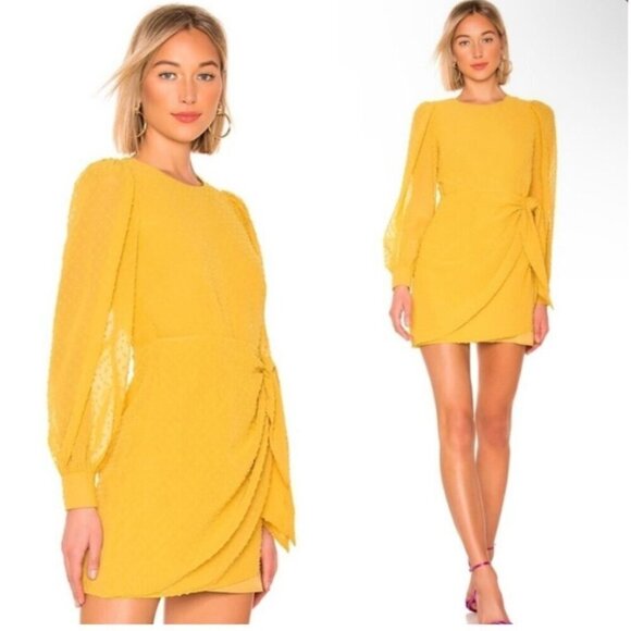 Yumi Kim Revolve Dress Size S Wrap Mini Long Sleeve Wonderland Raglan Sleeve - Picture 1 of 12